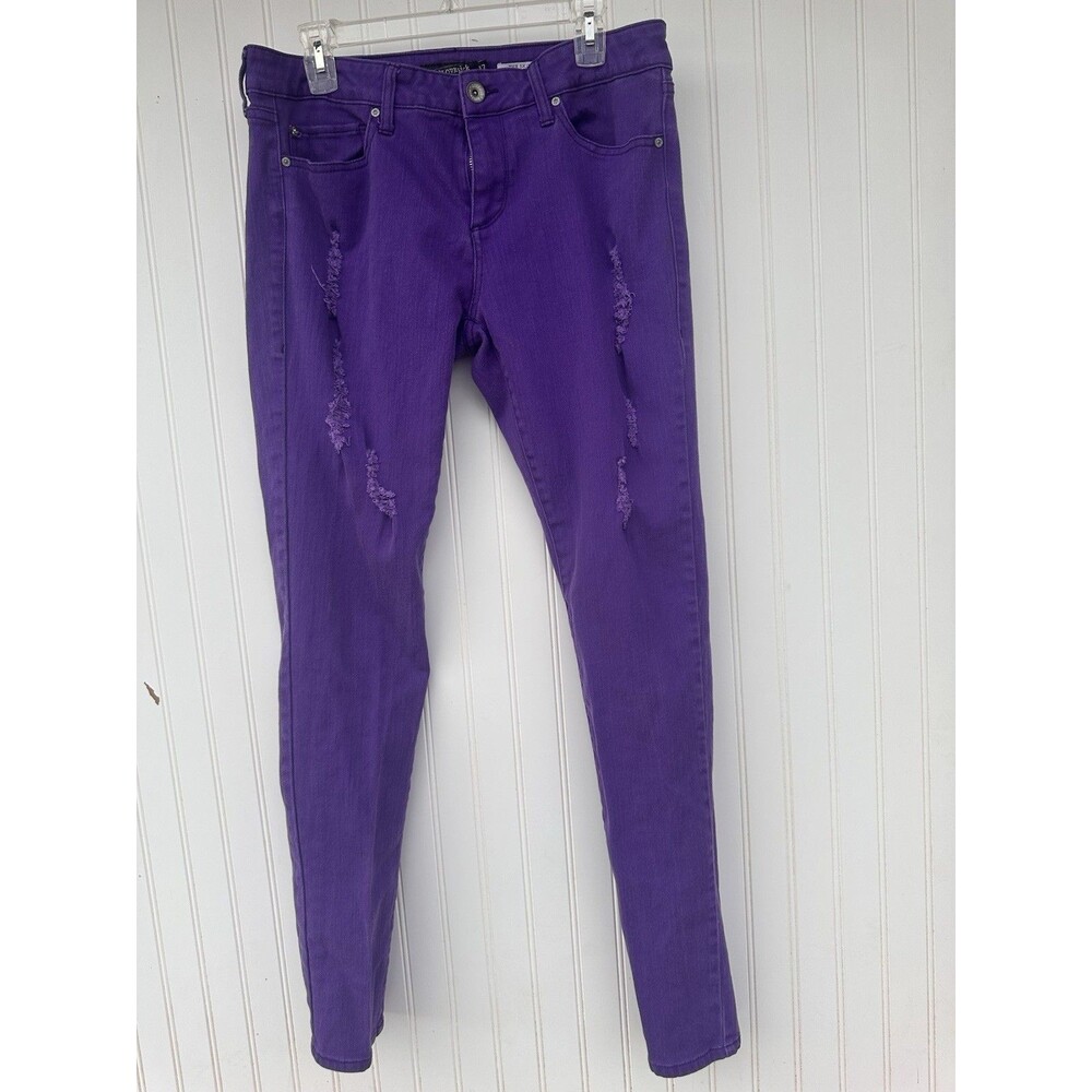 Lovesick Y2K Purple Skinny Jeans Juniors 17 Distressed Stretch The Skinny Fit